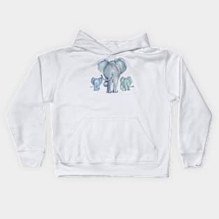 Elephant family Kids Hoodie